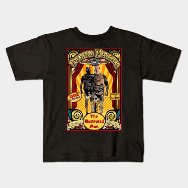 The Illustrated Man Sideshow Poster Kids T-Shirt by ImpArtbyTorg